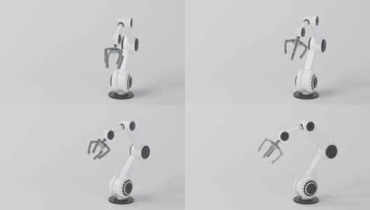 科技感机械手臂 3D渲染高清在线视频素材下载