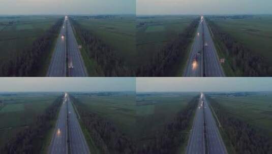 航拍中国高速公路高清在线视频素材下载