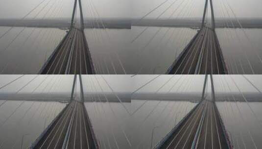 航拍嘉鱼长江大桥高清在线视频素材下载