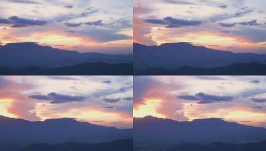 湖南南岳衡山自然风光日落夕阳高清在线视频素材下载