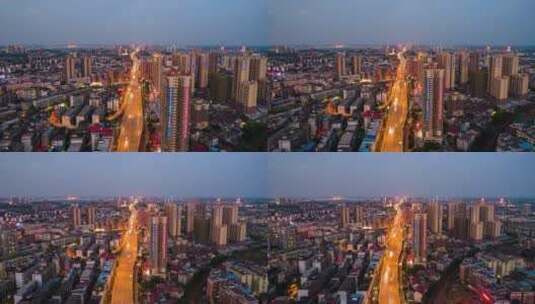 湖南衡阳衡州大道城市航拍延时4k高清在线视频素材下载