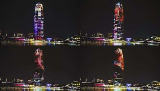 千禧广场夜景高清在线视频素材下载