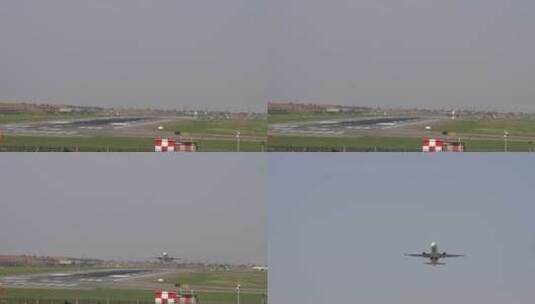 飞机跑道起飞高清在线视频素材下载