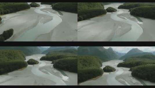 河流浅滩沙子大自然河道河床高清在线视频素材下载