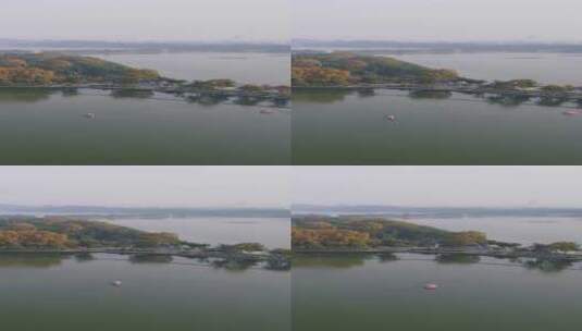 旅游景区 南京 玄武湖 竖屏 航拍高清在线视频素材下载