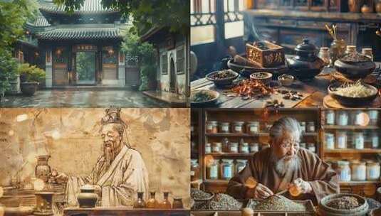 中药世家 祖传秘方本草纲目中医养生之道高清在线视频素材下载