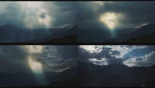 云层雾气山脉自然风景仙气缭绕高清在线视频素材下载