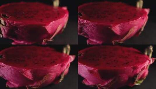 切开的红心火龙果肉高清在线视频素材下载