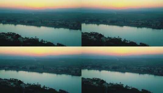 尼罗河上的日出高清在线视频素材下载