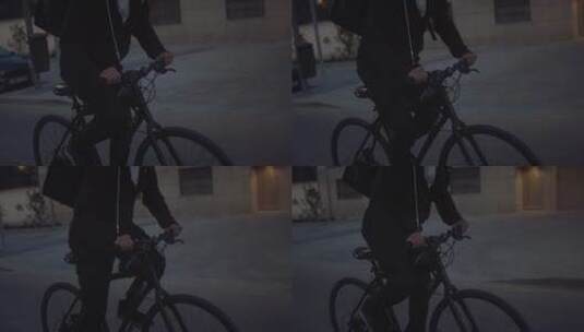 骑自行的送货员高清在线视频素材下载