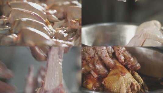 腌制鸡肉 腌制整鸡高清在线视频素材下载