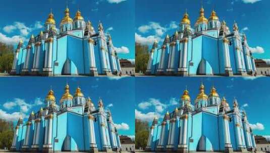 乌克兰的蓝色教堂高清在线视频素材下载
