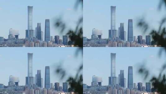 北京高楼大厦建筑群国贸CBD高清在线视频素材下载