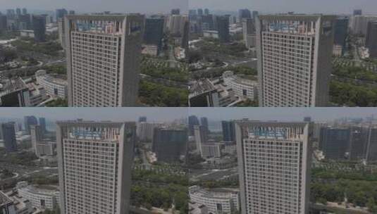 杭州滨江吉利汽车总部航拍高清在线视频素材下载