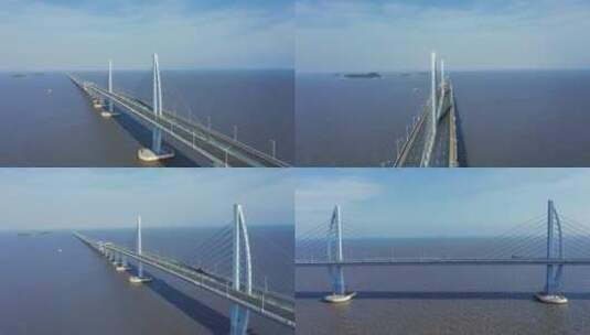 港珠澳大桥航拍跨海大桥高清在线视频素材下载