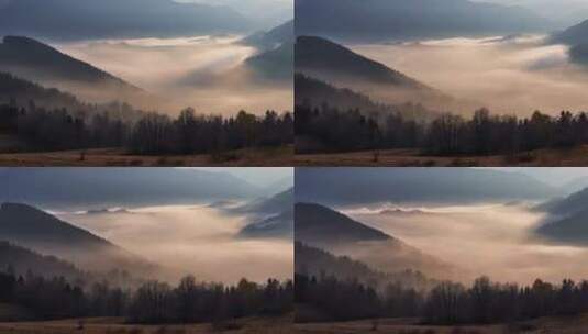 山里的雾气高清在线视频素材下载