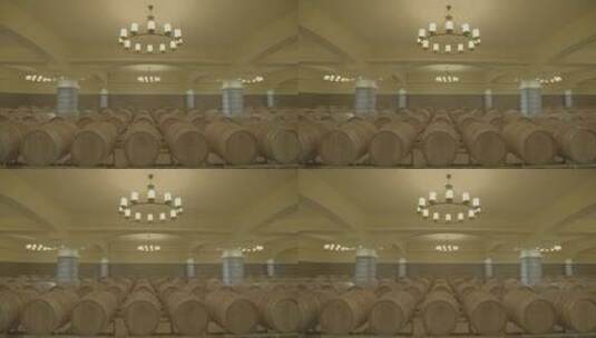 红酒酒窖橡木桶地下酒窖高清在线视频素材下载