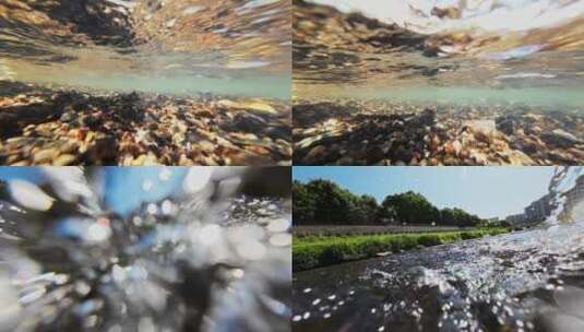 水下光影 河底湖畔高清在线视频素材下载