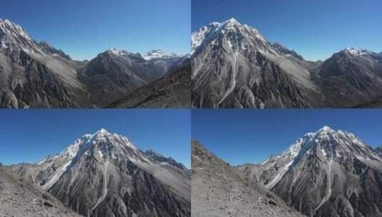 川西蓝天下的雅拉雪山高清在线视频素材下载