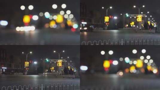 城市夜景虚焦高清在线视频素材下载