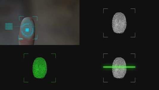 生物特征指纹扫描仪高清在线视频素材下载