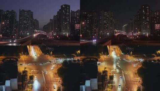 城市建筑车辆夜景延时高清在线视频素材下载