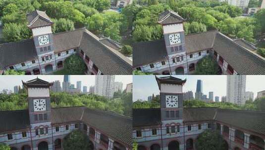 华东政法大学航拍6高清在线视频素材下载