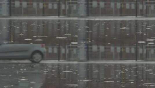 M1雨中路面积水4高清在线视频素材下载