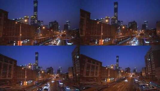 北京国贸中国尊商务建筑群高清在线视频素材下载