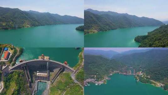 航拍郴州资兴东江湖合集高清在线视频素材下载