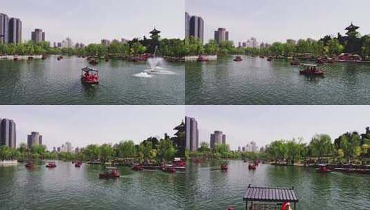 西安城市印迹-兴庆宫公园16高清在线视频素材下载