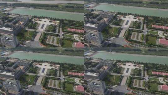 杨陵渭河湿地生态公园水运广场3高清在线视频素材下载