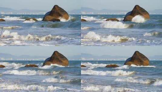 大海海浪海边浪花高清在线视频素材下载