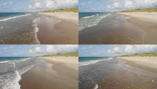 海浪拍击海滩高清在线视频素材下载