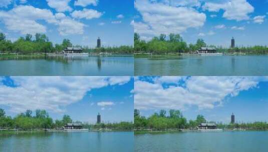 北京通州西海子公园高清在线视频素材下载