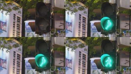 行人红绿灯 红绿灯倒计时 交通信号灯高清在线视频素材下载