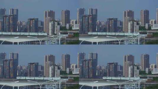 重庆城市风光轨道交通高清在线视频素材下载