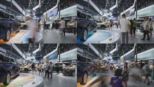 成都西部博览城汽车展延时视频高清在线视频素材下载