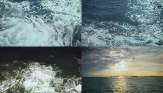 4K实拍大海航行海面波浪视频素材高清在线视频素材下载