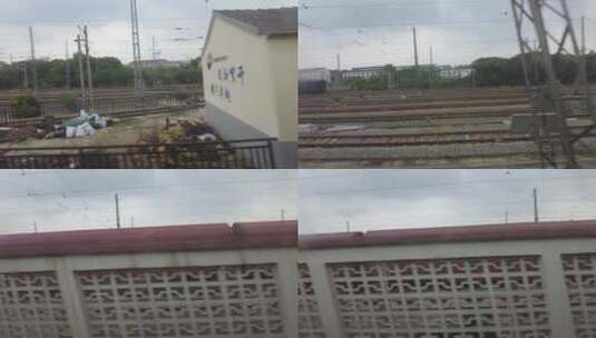 火车行驶铁轨轨道旅途风景实拍高清在线视频素材下载