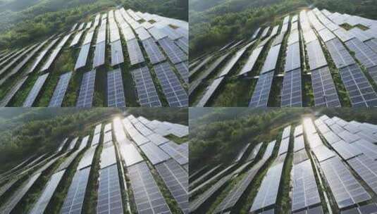 太阳能光伏发电站航拍高清在线视频素材下载