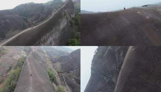 郴州高椅岭刀背山fpv穿越机航拍丹霞地貌高清在线视频素材下载