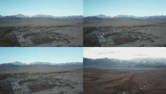 新疆航拍塔县农村帕米尔高原旅行高清在线视频素材下载