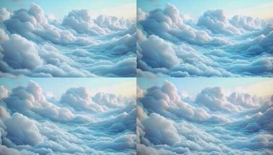 梦幻高空云端云层高清在线视频素材下载