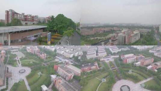 中国计量大学航拍高清在线视频素材下载