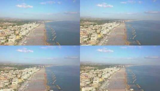 亚得里亚海海岸与海滩高清在线视频素材下载