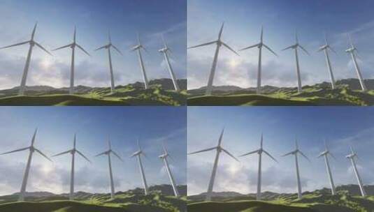 风力发电机组4高清在线视频素材下载