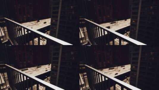 从阳台看城市夜景高清在线视频素材下载