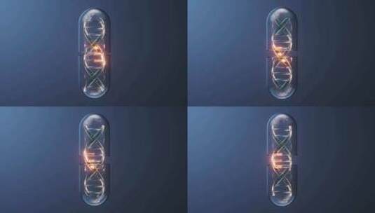 里面有DNA的医疗胶囊高清在线视频素材下载