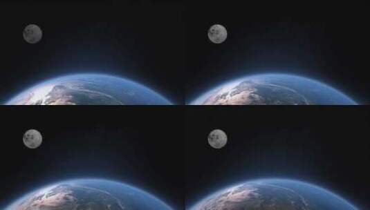 地球和月球高清在线视频素材下载